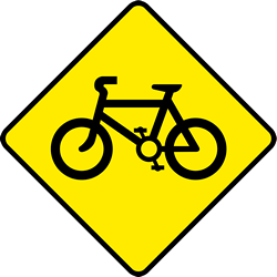 Avertissement pour cyclistes.
